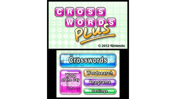 『Crosswords Plus』ゲーム内容をチェック ― 3DSでクロスワード1000問以上堪能可能