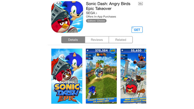 ソニックとAngry Birdsがコラボ！アプリ『Sonic Dash』にヤツらが登場