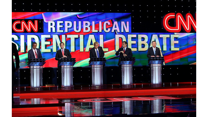 共和党の討論会に臨む大統領候補たち　写真提供: Getty Images