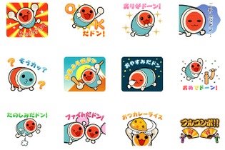 『太鼓の達人』しゃべって動くLINEスタンプが配信開始、かわいい「どんちゃん」がたっぷり収録 画像