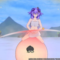 『閃乱忍忍忍者大戦ネプテューヌ』温泉で“ぷるぷる揺れる桃”に乗って修行？ちょっぴりドキドキなミニゲーム「乳桃瞑想」が公開