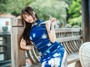 台湾美女が魅せるチャイナドレスの着こなし！S字カーブから生み出す曲線美、ここに極まれり【写真16枚】 画像