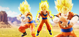 「ドラゴンボールZ」より、「スーパーサイヤ人孫悟空」が最新可動構造でフィギュア化!特許出願中のシステムでかめはめ波がカッコよく決まる