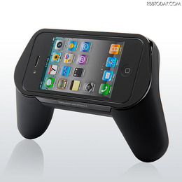 iPhone/iPod touch用ゲームコントローラー型ケース、サンワダイレクト 「iPhone・iPod touchゲームグリップ（iPhone4対応）　400-JY002」（iPhone/iPod touchは別売）