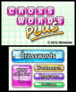 『Crosswords Plus』ゲーム内容をチェック ― 3DSでクロスワード1000問以上堪能可能