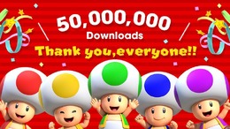 『スーパーマリオラン』全世界5,000万DL達成、“キノピオラリー”チケット10枚配布へ