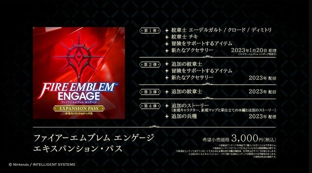 『ファイアーエムブレム エンゲージ』エキスパンションパスが発表！2023年にはさらに3種の追加コンテンツも【TGA2022】【UPDATE】