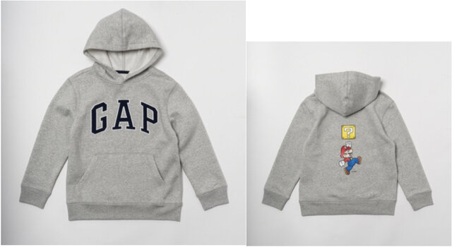 「Gap」×「スーパーマリオ」コラボコレクションが発売！GAPロゴとマリオの、遊び心満載なデザインに