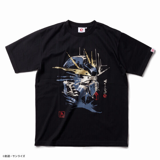 筆絵タッチの和風「ガンダム」Tシャツがクール！金色のプリントを使用した華やかな3種がラインナップ