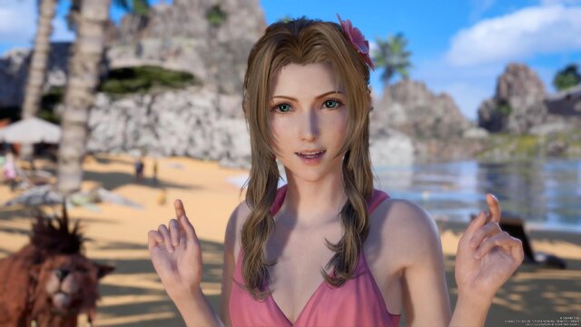 『FF7 リバース』の「水着エアリス」から目が離せない！ 柔肌MAXな“トップス＆ミニスカ”と“お嬢様”なパレオ、あなたはどっち！？