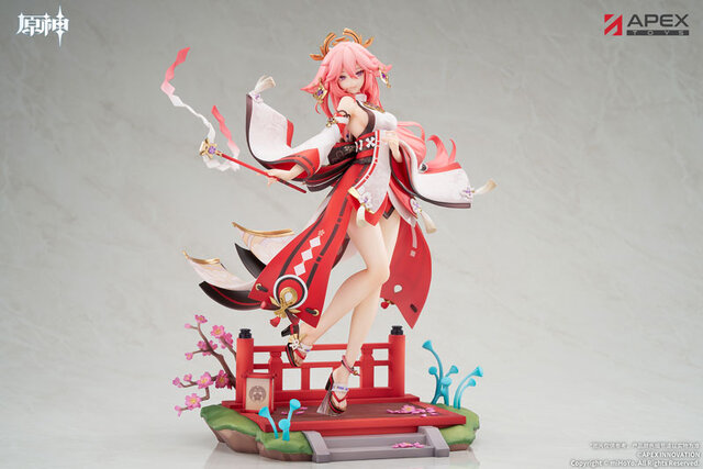 巫女服から覗くすべすべ太もも！『原神』より「八重神子」1/7スケールフィギュアが予約受付中―蠱惑的な表情もグッとくる