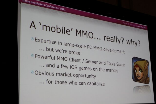 【GDC2011】本格的なMMORPGをスマートフォンで実現するための進化させるゲームデザイン