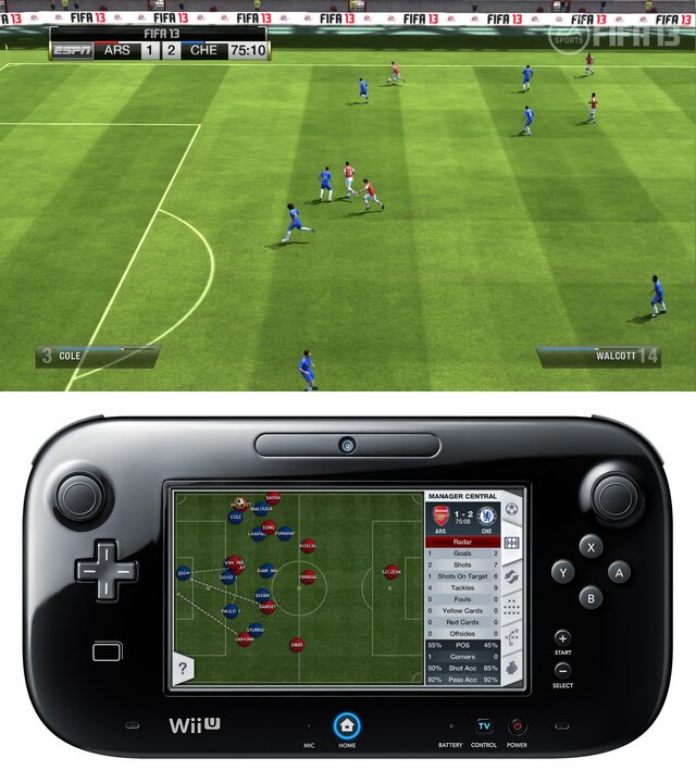 Wii U版『FIFA 13 ワールドクラスサッカー』GamePadを最大限活用したプレイを紹介