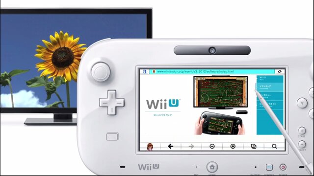 ブラウジングの時はテレビとWii U GamePadの画面を別々に表示することも可能