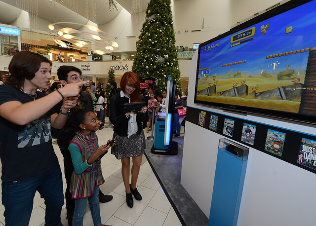 ショッピングモールで開催されたWii U体験会写真提供: Getty Images