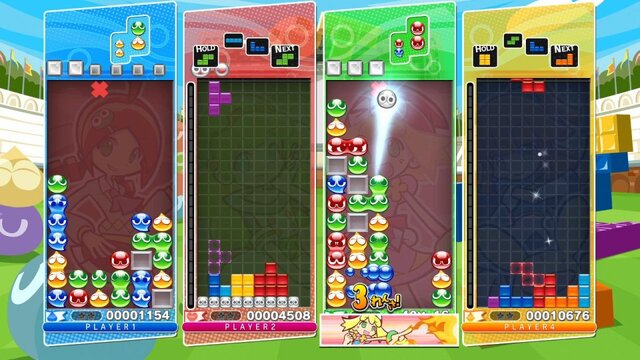 本日発売の『ぷよぷよテトリス』は、対戦で6つ、一人用モードでも6つのルールが多彩に搭載