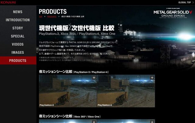 『METAL GEAR SOLID V: GROUND ZEROES』公式サイトショット