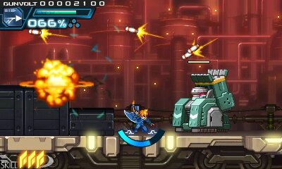 『ロックマンゼロ』などを手がけたインティ・クリエイツ×稲船敬二の2Dアクション『蒼き雷霆 ガンヴォルト』が3DS向けに発表