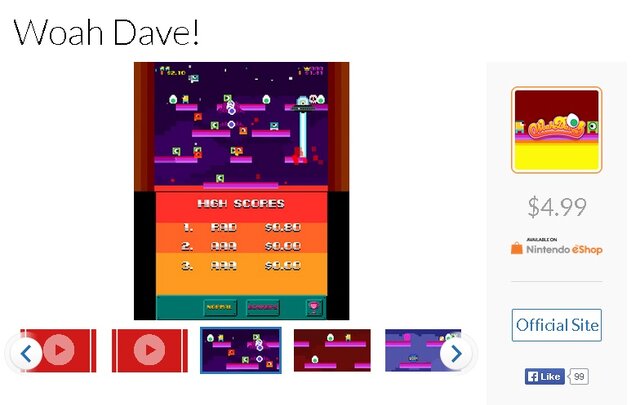 海外ニンテンドーeショップで配信中の『Woah Dave!』がNES向けに移植されるかも？開発会社が検討中