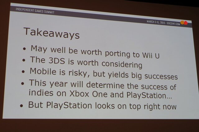 【GDC 2015】デジタル配信、どのプラットフォームが良い?　Wii Uや次世代機が狙い目か