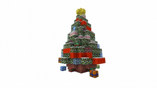 ブロックで再現された「マインクラフト クリスマスツリー」が東京赤坂サカスに登場、17日までの1週間限定