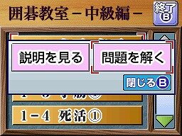 遊んで囲碁がさらに強くなる銀星囲碁DS 中級編