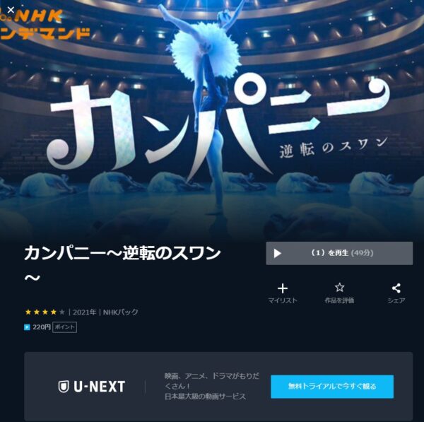 U-NEXT ドラマ カンパニー～逆転のスワン～ 無料動画配信