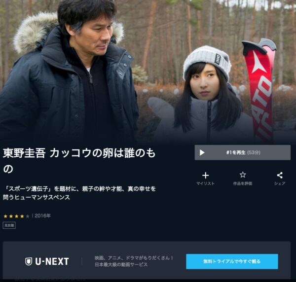  ドラマ 東野圭吾カッコウの卵は誰のもの 無料動画配信