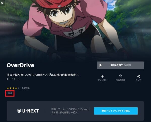 アニメ Overdrive オーバードライブ 配信動画を全話無料視聴できる動画配信サービス比較 Vod