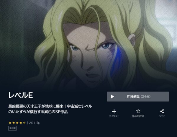 アニメ レベルE 無料動画配信