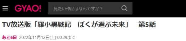 アニメ 羅小黒戦記 ぼくが選ぶ未来（TV放送版） 動画無料配信