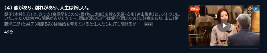 ドラマ 我らがパラダイス 4話 無料動画配信