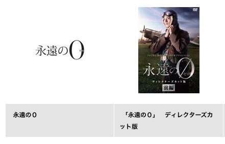 TSUTAYA DISCAS映画 永遠の0 無料配信動画