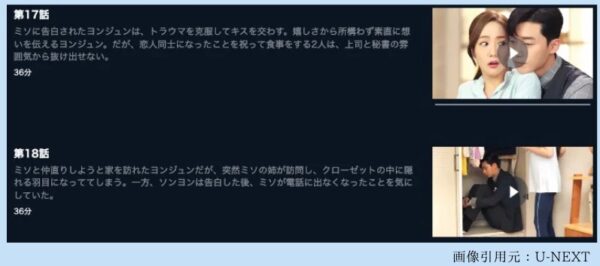 U-NEXT 韓国ドラマ キム秘書はいったい、なぜ？無料配信動画