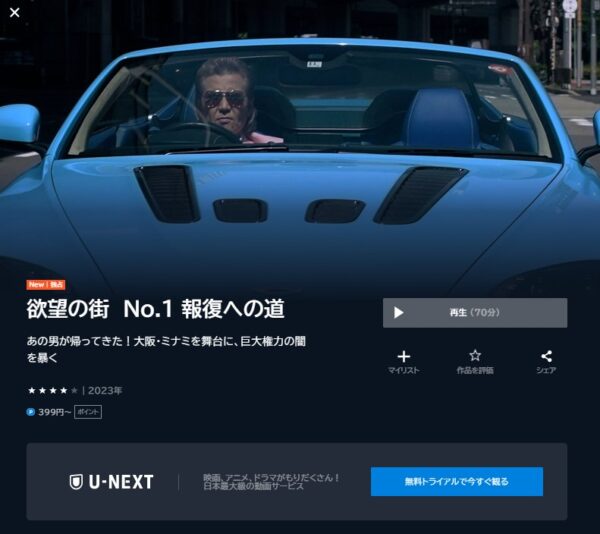 U-NEXT ドラマ 欲望の街 無料動画配信