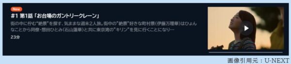 ドラマ 日常の絶景 1話 無料動画配信