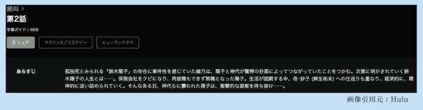 Hulu ドラマ 絶叫 配信動画