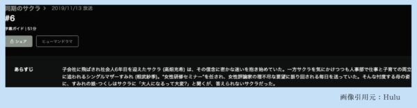 Hulu ドラマ 同期のサクラ 動画配信