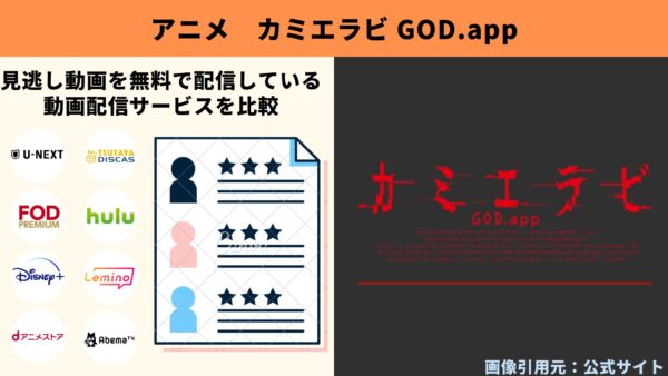 アニメ カミエラビ GOD.app 動画無料配信