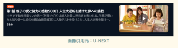 ドラマ下剋上受験　U-NEXT　無料動画配信