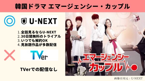 U-NEXT 韓国ドラマ エマージェンシー・カップル 無料配信動画