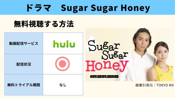 ドラマ Sugar Sugar Honey 無料動画配信