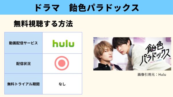 ドラマ 飴色パラドックス 配信動画 Hulu