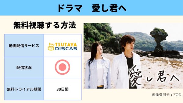 ドラマ 愛し君へ 無料視聴 tsutayadiscas