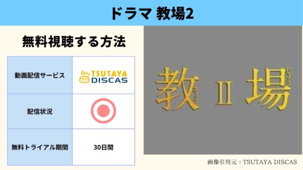 ドラマ『教場2』配信動画を全話無料視聴できる動画配信アプリ比較 | VOD