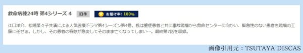 ドラマ 救命病棟24時第4シリーズ 配信動画 TSUTAYADISCAS