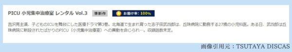 ドラマ PICU小児集中治療室 無料視聴 TSUTAYADISCAS