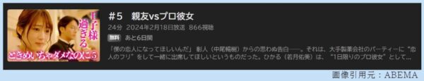 ドラマ セレブ男子は手に負えません 5話 無料動画配信