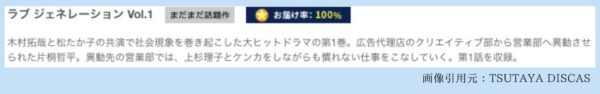 TSUTAYA DISCAS ドラマ ラブジェネレーション 無料配信動画 DVDレンタル