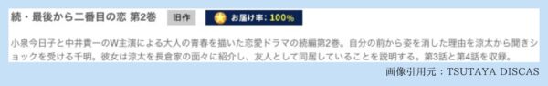 ドラマ 続・最後から二番目の恋 TSUTAYA DISCAS 無料視聴 DVDレンタル